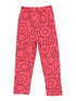 Girls Black Circle Print Hot Pink Ice Silk Casual Leggings 9M-8 - SophiasStyle.com